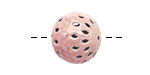Painting with Fire Torch Fired Enamel Tallow Pink/Geranium Pink Moroccan Lantern Round 15mm