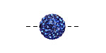Sapphire Pave (w/ Preciosa Crystals) Round 12mm