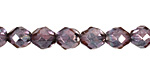 Czech Fire Polished Glass Luster Transparent Amethyst Round 8mm