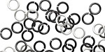 Shades of Grey Mix Enameled Copper Round Jump Ring 6mm, 18 gauge