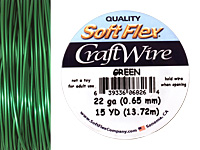 Soft Flex Green Craft Wire 22 gauge, 15 yards