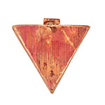 Patricia Healey Copper Ridged Triangle Pendant 38mm