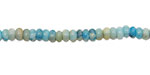 Larimar Blue Crazy Lace Rondelle 4mm