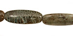 Green Snakeskin Flat Oval 28x10mm