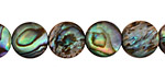 Abalone Puff Coin 12mm