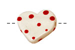 Jangles Ceramic White Small Heart 27-28mm