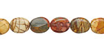 Red Creek Jasper Flat Oval 10x8mm