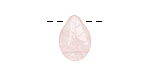 Rose Quartz Carved Leaf Drop 10-11x14-16mm