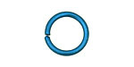 Blue Anodized Aluminum Jump ring 18mm, 12 gauge (13.1mm inside diameter)