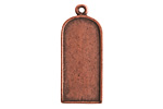 Nunn Design Antique Copper (plated) Ornate Flat Tablet Tag 13x30mm