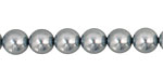 Slate Shell Pearl Round 8mm