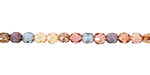 Czech Fire Polished Glass Luster Mix Round 4mm
