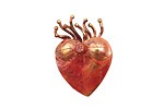 Patricia Healey Copper Flaming Heart Pendant 18x28mm