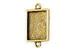 Nunn Design Antique Gold (plated) Mini Rectangle Frame Link 22x12mm