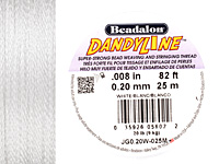 DandyLine White .2mm Thread, 25 meters