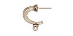 TierraCast Antique Silver (plated) Grecian Hoop Ear Post 4x18mm