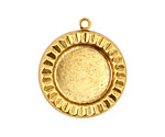 Stampt Antique Gold (plated) Sunburst Round Setting 18mm