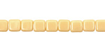 Czech Glass Opaque Light Beige Square 6mm