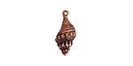 Nunn Design Antique Copper (plated) Trumpet Shell Charm 9x21mm