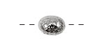 Silver (plated) Large Embossed Rice 14x10mm