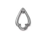 TierraCast Antique Pewter (plated) Trefoil Charm 16x24mm