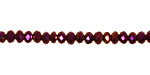 Metallic Gold Raspberry Crystal Faceted Rondelle 4mm