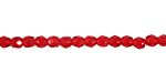 Czech Fire Polished Glass Ruby Round 3mm