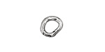 Rustic Charms Sterling Silver Thick Smooth O Ring 11x10mm