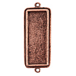 Nunn Design Antique Copper (plated) Traditional Rectangle Bezel Pendant Link 48x18mm