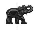 Black Onyx Elephant Pendant 20-28x31-36mm