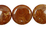 Fossil Coral (red) Puff Coin 25mm