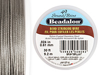 Beadalon Bright .024" 49 Strand Wire 30ft.