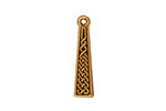 TierraCast Antique Gold (plated) Celtic Braid Charm 6x25mm