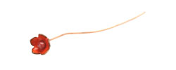 C-Koop Enameled Metal Flame Orange Small 5 Petal Headpin 9-10mm