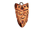 Earthenwood Studio Ceramic Rusty Small Owl Charm 17x31mm
