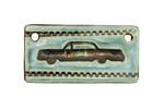 Earthenwood Studio Ceramic Seafoam Hotrod Car Link 36x18mm