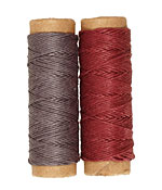 Gray/Burgundy Hemp Twine 10 lb, 29 ft x 2 colors