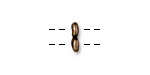 TierraCast Antique Brass (plated) Nugget 2-Hole Bar 5x10mm