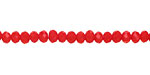 Coral Red Crystal Faceted Rondelle 4mm