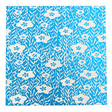 Lillypilly Turquoise Flower Garden Anodized Aluminum 3"x3" Sheet, 24 gauge