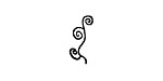 Curly Sprig Mini Rubber Stamp 7x16mm