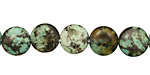 African Turquoise Puff Coin 10mm