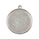 Nunn Design Sterling Silver (plated) Grande Circle Bezel Pendant 38x34mm