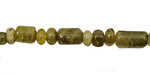 Green Garnet Barrel Rondelle 4-6mm