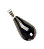 Onyx Faceted Teardrop w/ hook 12x20mm