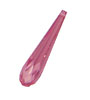 Pink Peony Faceted Teardrop 7x30mm