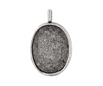 Nunn Design Antique Silver (plated) Large Oval Bezel Pendant 21x35mm