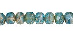 Czech Glass Beach Glass Fire Polished Rondelle 6x9mm