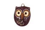 Kylie Parry Ceramic Purple Hoot Owl 19x26mm