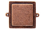 Nunn Design Antique Copper (plated) Raised Tag Small Square Connector 38x30mm